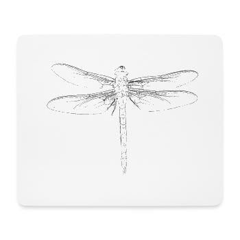 Libellule microscope insectes biologie tatouage - Tapis de souris (format paysage) - blanc - Devant