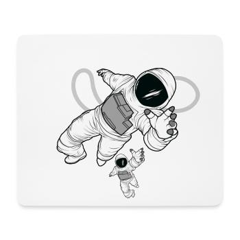 Space Man. Two Rocket Men In Kosmos. Astronaut. - Mousepad (Querformat) - Weiß - Vorne