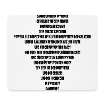 Gamer unser im Internet black - Mousepad (Querformat) - Weiß - Vorne