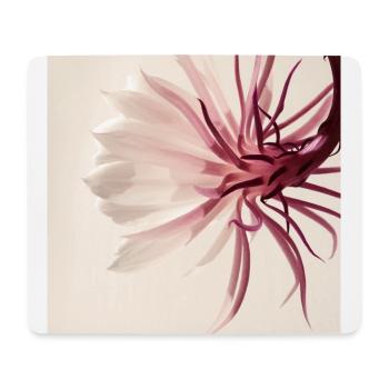 Fleur minimaliste aquarelle beige - Tapis de souris (format paysage) - blanc - Devant