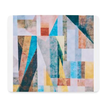 Abstraktes Geometrie Aquarell - Mousepad (Querformat) - Weiß - Vorne