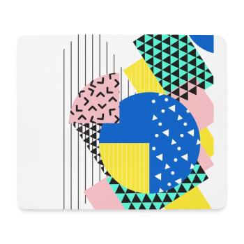 Retro Vintage Formen Abstrakt - Mousepad (Querformat) - Weiß - Vorne