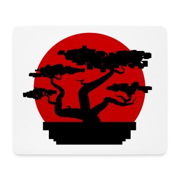 Bonsaï Japon Arbre Tokyo Drapeau Arts Martiaux - Tapis de souris (format paysage) - blanc - Devant