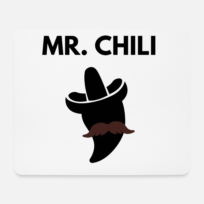 mr chili - Mousepad (Querformat) - Weiß