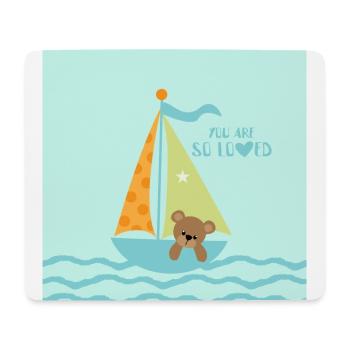 You are so loved -Tierfreunde Boot blau - Mousepad (Querformat) - Weiß - Vorne