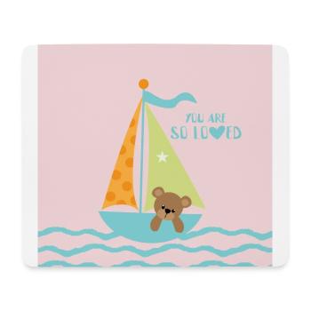 You are so loved -Tierfreunde Boot rosa - Mousepad (Querformat) - Weiß - Vorne