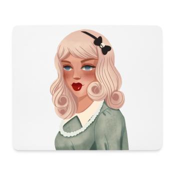 Rockabilly Girl - Mousepad (Querformat) - Weiß - Vorne