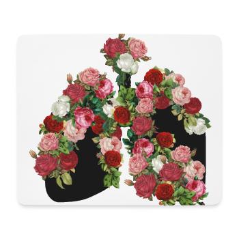 Lungs | Roses | Vintage | festival - Mouse Pad (horizontal) - white - Front