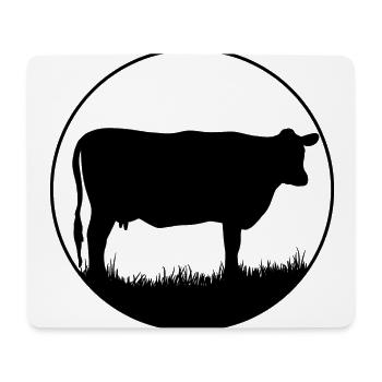 vache - Tapis de souris (format paysage) - blanc - Devant