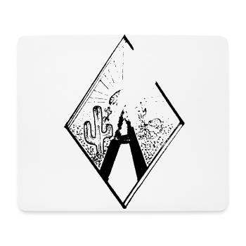 Wüste Kaktus Geschenk Fineliner Straße Sonne Sand - Mousepad (Querformat) - Weiß - Vorne
