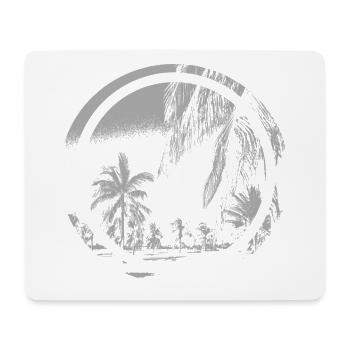 Palmiers Palm Design cool - Tapis de souris (format paysage) - blanc - Devant