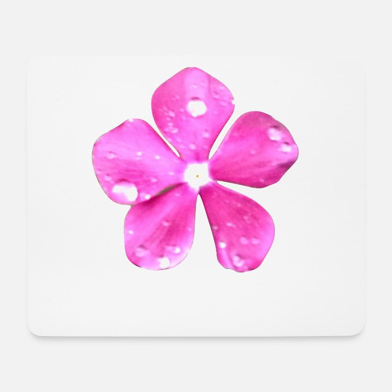 Blume Hippie - Mousepad (Querformat) - Weiß