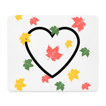 Automne Amour - Tapis de souris (format paysage) - blanc - Devant