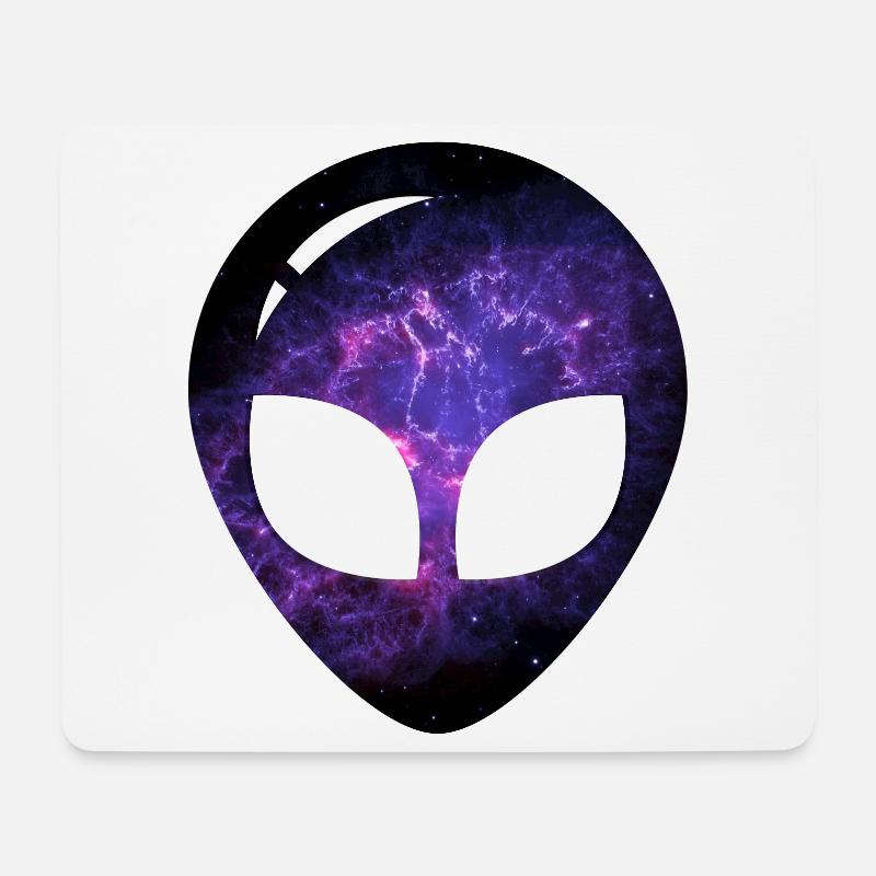 Alien Universum 3D - Mousepad (Querformat) - Weiß