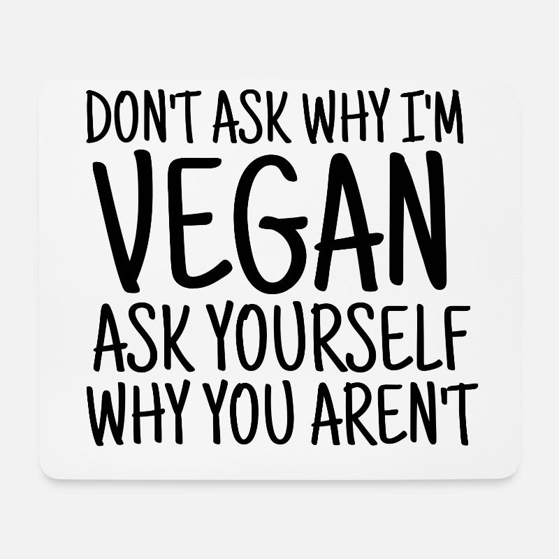 VEGAN VEGANER - Mousepad (Querformat) - Weiß