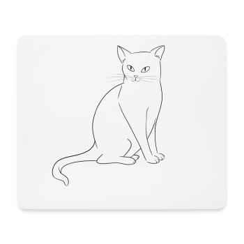 White cat - Mouse Pad (horizontal) - white - Front
