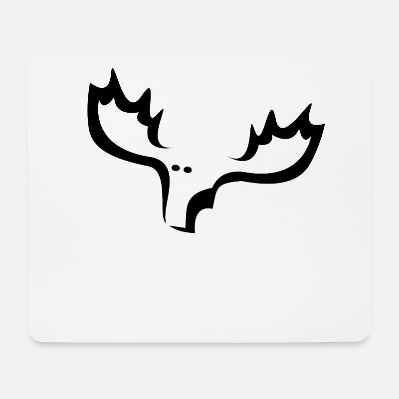Elch - Mousepad (Querformat) - Weiß