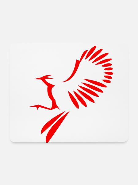 Vogel Abbildung - Mousepad (Querformat) - Weiß