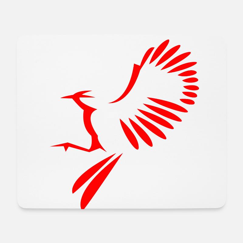 Vogel Abbildung - Mousepad (Querformat) - Weiß