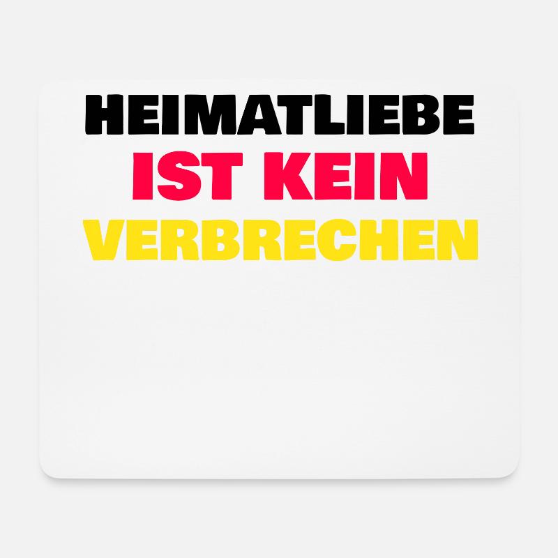 Heimatliebe ist kein Verbrechen - Mousepad (Querformat) - Weiß