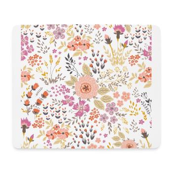Kleine bunte Blumen - Mousepad (Querformat) - Weiß - Vorne