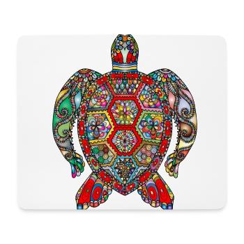 Tortue - Tapis de souris (format paysage) - blanc - Devant