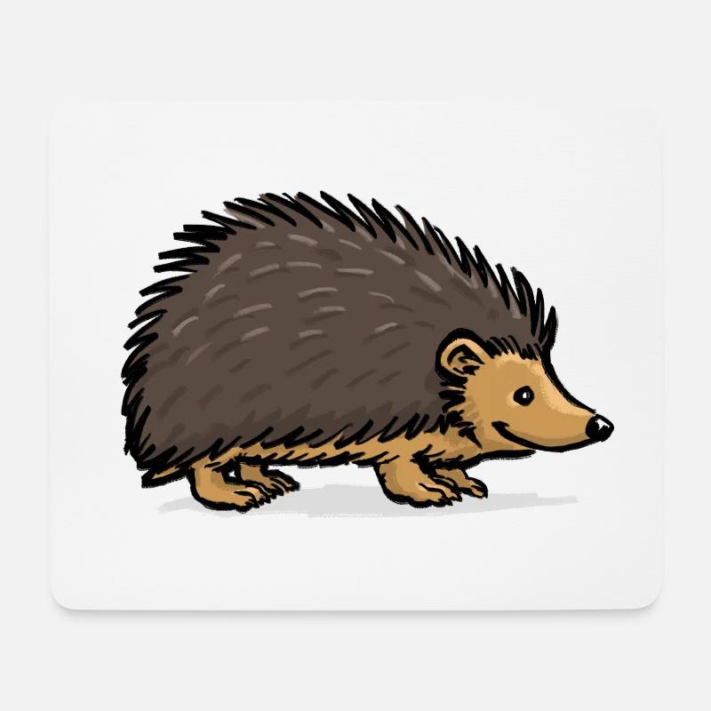 Igel - Mousepad (Querformat) - Weiß