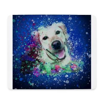 Golden Retriever, dog, labrador, colorful, graffiti - Mouse Pad (horizontal) - white - Front