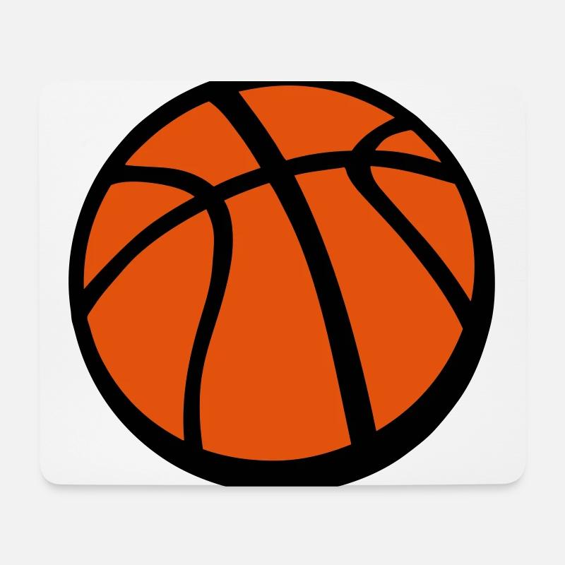 Basketball - Mousepad (Querformat) - Weiß