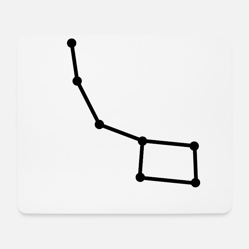der große Wagen - Mousepad (Querformat) - Weiß