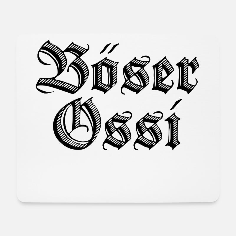 Böser Ossi - Mousepad (Querformat) - Weiß