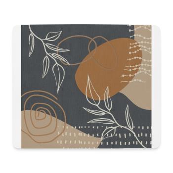 Point de rencontre neutre 3 en gris bleu et beige - Tapis de souris (format paysage) - blanc - Devant