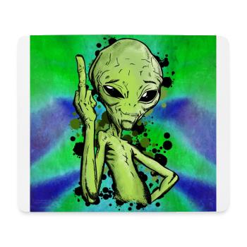 Fuck Off Alien Poster - Mousepad (Querformat) - Weiß - Vorne