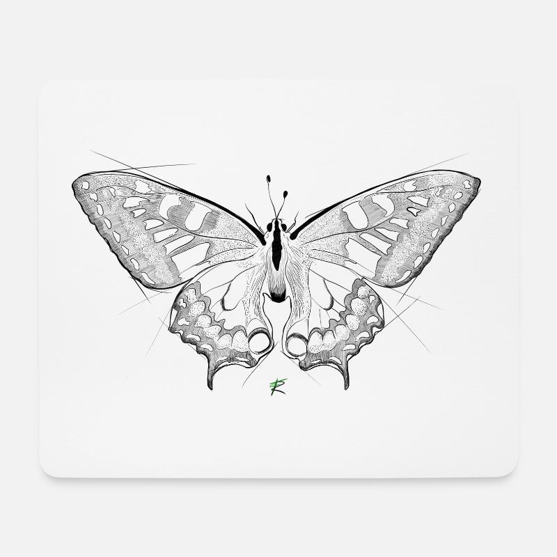 Schmetterling - Mousepad (Querformat) - Weiß