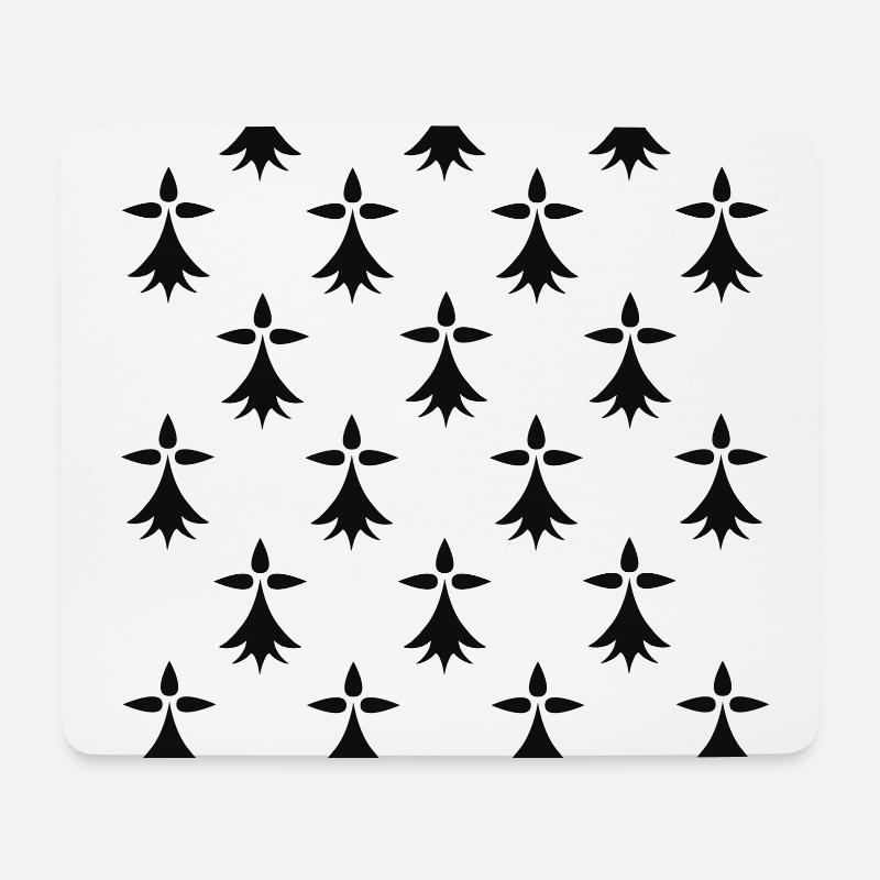 Hermine Bretonne - Tapis de souris (format paysage) - blanc