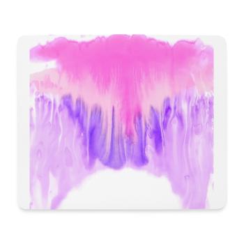 Aparell mit rosa und blauer Wasserfarbe - Mousepad (Querformat) - Weiß - Vorne
