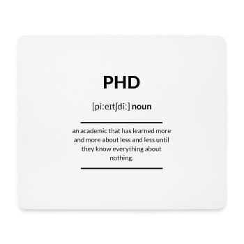 PhD (Promotion) 2k20 Edition - Mousepad (Querformat) - Weiß - Vorne