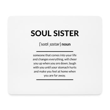 Soul Sister (Seelenschwester) 2k20 Edition - Mousepad (Querformat) - Weiß - Vorne