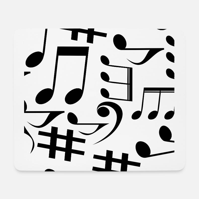 Musical notes, music, notes - Mouse Pad (horizontal) - white