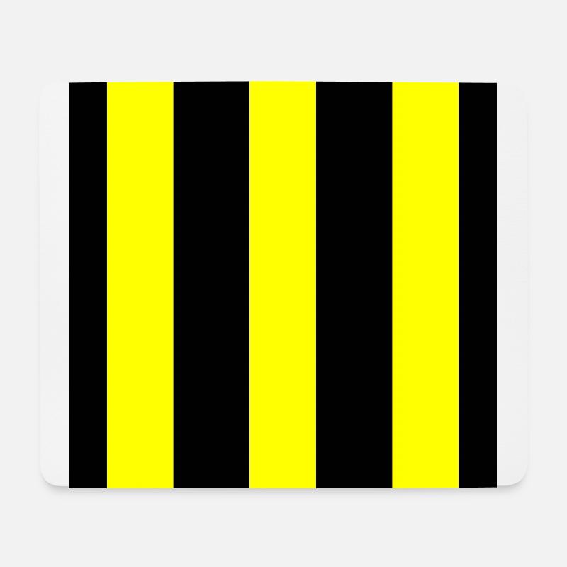 Stripes black yellow - Mouse Pad (horizontal) - white
