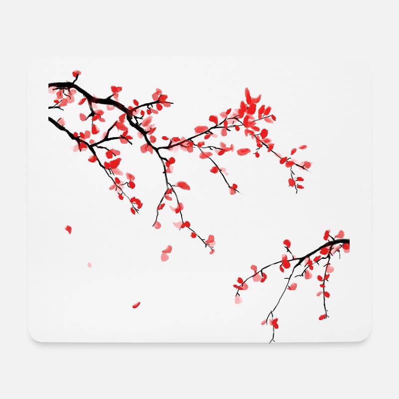 Sakura - Mousepad (Querformat) - Weiß