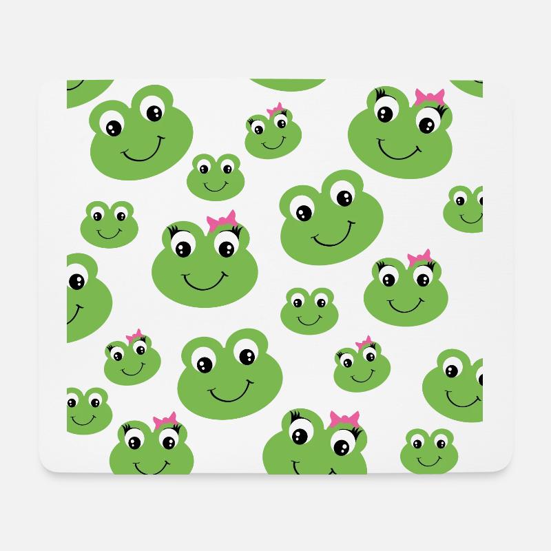 Frosch, Frösche, grün - Mousepad (Querformat) - Weiß
