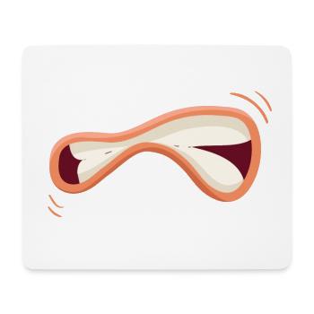 Wütendes lustiges Gesicht / Mund Traurig Böse - Mousepad (Querformat) - Weiß - Vorne