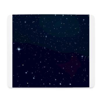 Galaxie blauer Nacht Himmel Sterne Milchstraße - Mousepad (Querformat) - Weiß - Vorne