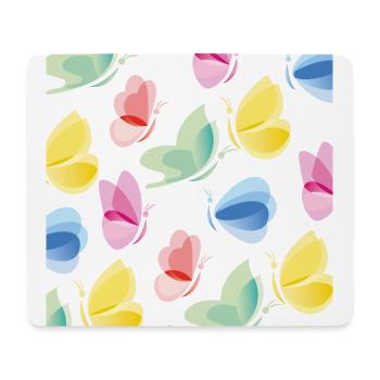 Butterflies, colorful, many colors - Mouse Pad (horizontal) - white - Front