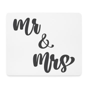 Mr and Mrs, married, mister and misses - Mouse Pad (horizontal) - white - Front