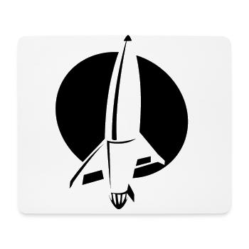 RAKETE - Mousepad (Querformat) - Weiß - Vorne