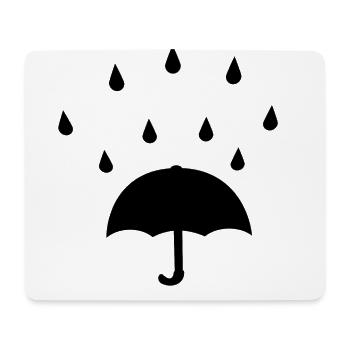 PARAPLUIE AVEC PLUIE - Tapis de souris (format paysage) - blanc - Devant