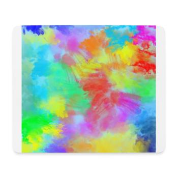 Smartphone sleeve button mousepad watercolor colorful - Mouse Pad (horizontal) - white - Front