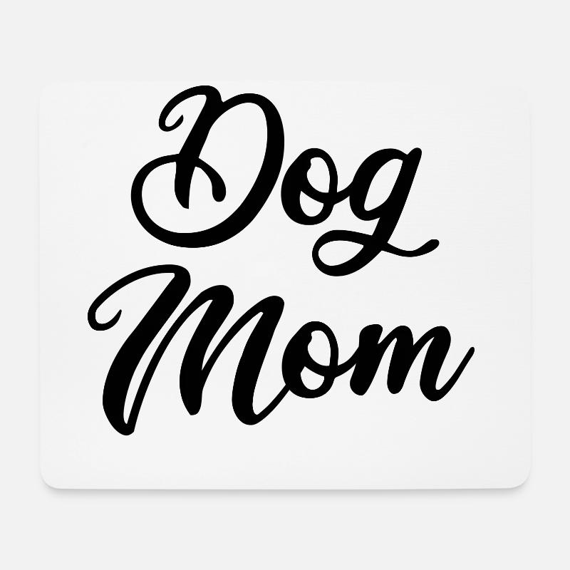DOG MOM - Mousepad (Querformat) - Weiß